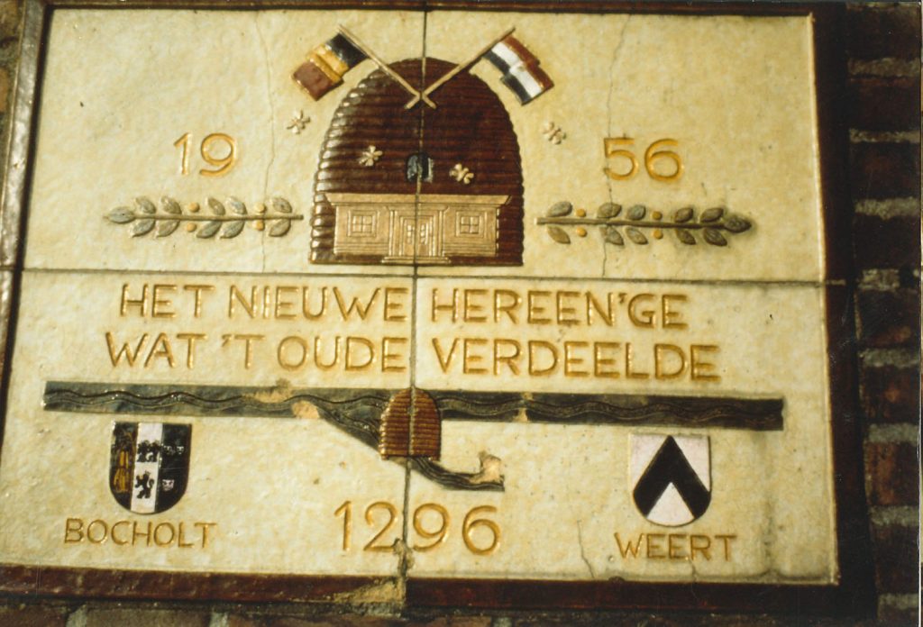 Tegeltableau op het voormalige douanekantoor op de grens van Bocholt en Weert